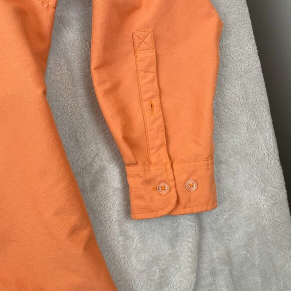 Duluth Trading Men's Shirt L Button-Up Orange Long Sleeve - Picture 8 of 8